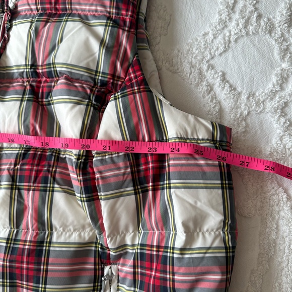 NEW WITH TAGS Talbots Stewart Puffer Plaid Vest Jacket Red White Plus Size 3XL - Picture 7 of 10